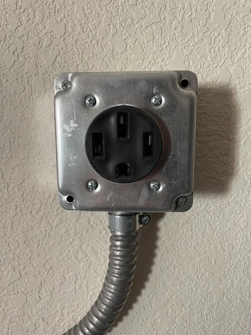 NEMA 14-50 outlet installed for Electrical Panel Upgrade in Sheboygan